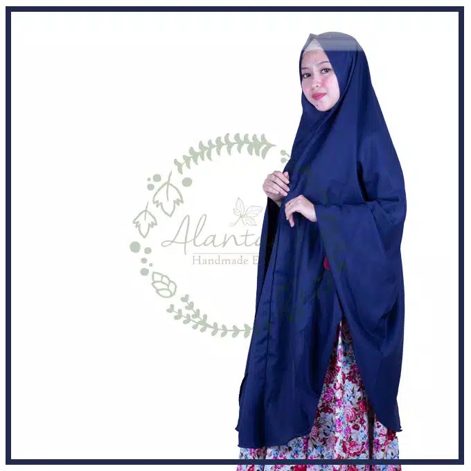 Alantasik - JILBAB SUPER JUMBO MOSSCREPE XXXL  NON  PET / HIJAB SYARI MOSCREPE SEMI MUKENA GR.4