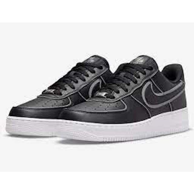 NIKE AIR FORCE 1 BLACK NOIR REFLECTIVE