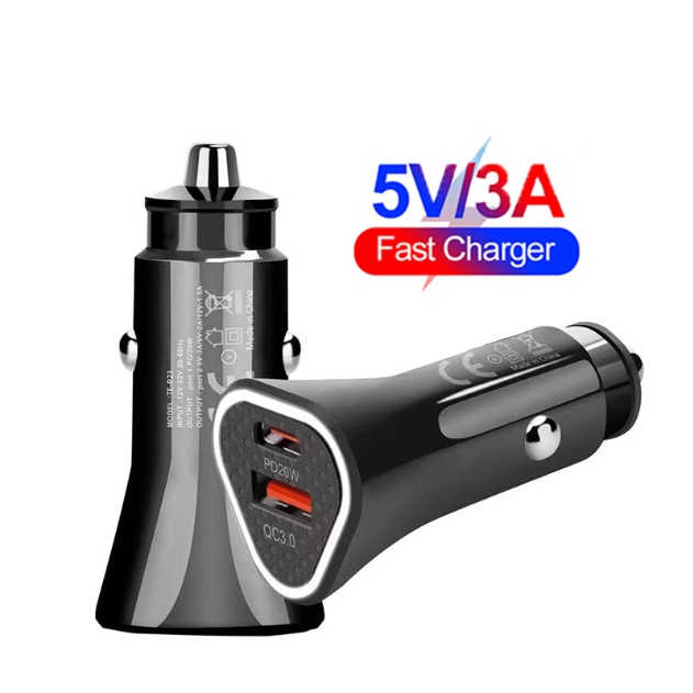 Universal Car Charger 2 USB C IPHONE ANDROID FAST CHARGING Mobil DUAL