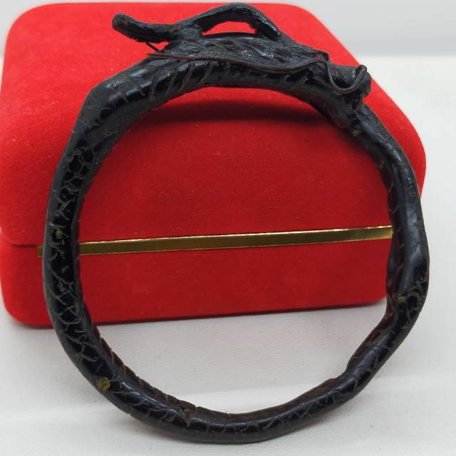 Jual gelang AKAR BAHAR HITAM UKIR NAGA HJ 188