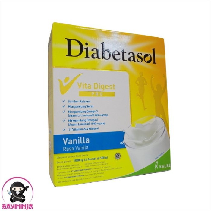 

Free Ongkir DIABETASOL Nutrition Diabetic Susu Diabetes Vanila Box 1000 g Diskon