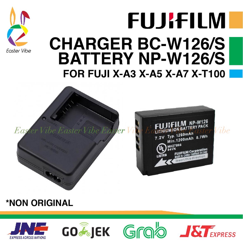 FUJIFILM BATERAI NP-W126 DAN CHARGER BC-W126 FOR X-A5 X-A7 X-T100