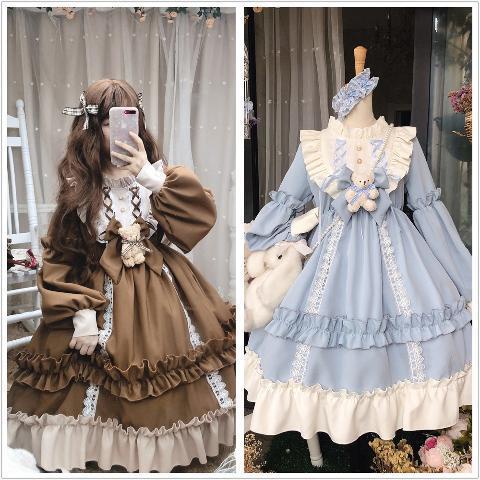 Lolita skirt full set of Japanese lovely Lolita student dress fall / winter 2020 Lolita soft Girl Sk
