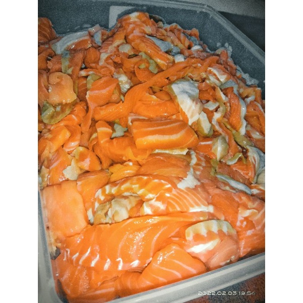 

Salmon Scrape @250gr/ Tetelan Daging salmon @500 gr