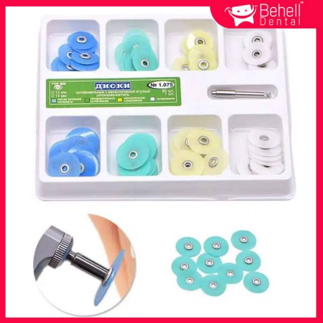 SET 80Pics DENTAL COMPOSITE POLISHING 12mm 14mm MANDREL POLES KOMPOSIT KIT SOFLEX // Mandrill Mandrills Mandril Sof Lex Komposite Bur Untuk Gigi Palsu Dan Veneer / Cakram Amplas