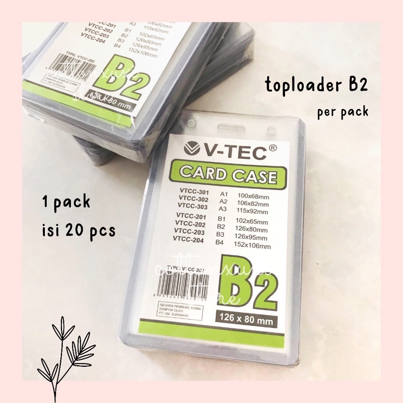 [1 PACK ISI 20] TOPLOADER PHOTOCARD UKURAN B2 12,5x8 cm BAHAN PACKING V-TEC PC ALBUM BTS EXO NCT SKZ