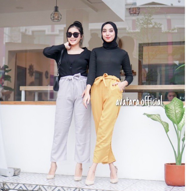 MILEA PANTS/BAGGYPANTS/CELANA WANITA POLOS/CELANA BAGGY MILEA