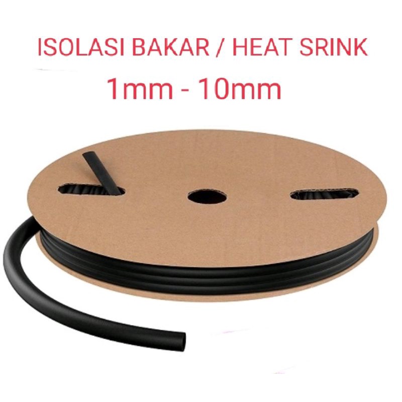 1 Meter Heat Shrink Tube Selang Isolasi Bakar Selongsong Kabel