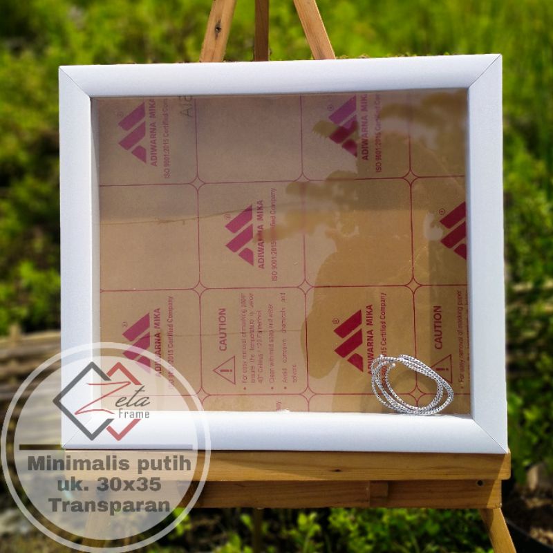 Tipe CO3 Putih uk. 30x35 Transparan - Pigura mahar minimalis - Pigura 3D minimalis - Pigura scrapfra