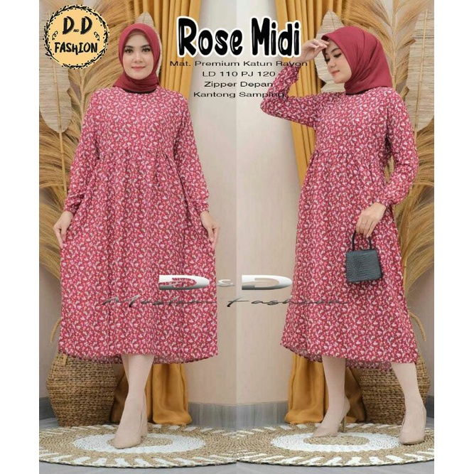 GAMIS MIDI TERBARU/BAJU GAMIS MIDI/GAMIS MIDI MOTIF