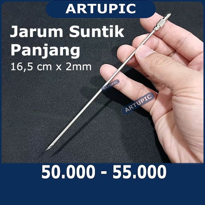 Jarum Suntik Panjang Tanpa Selang untuk Tusuk Botol Obat Vaksin Hewan bukan Socorex 16 cm Lebih