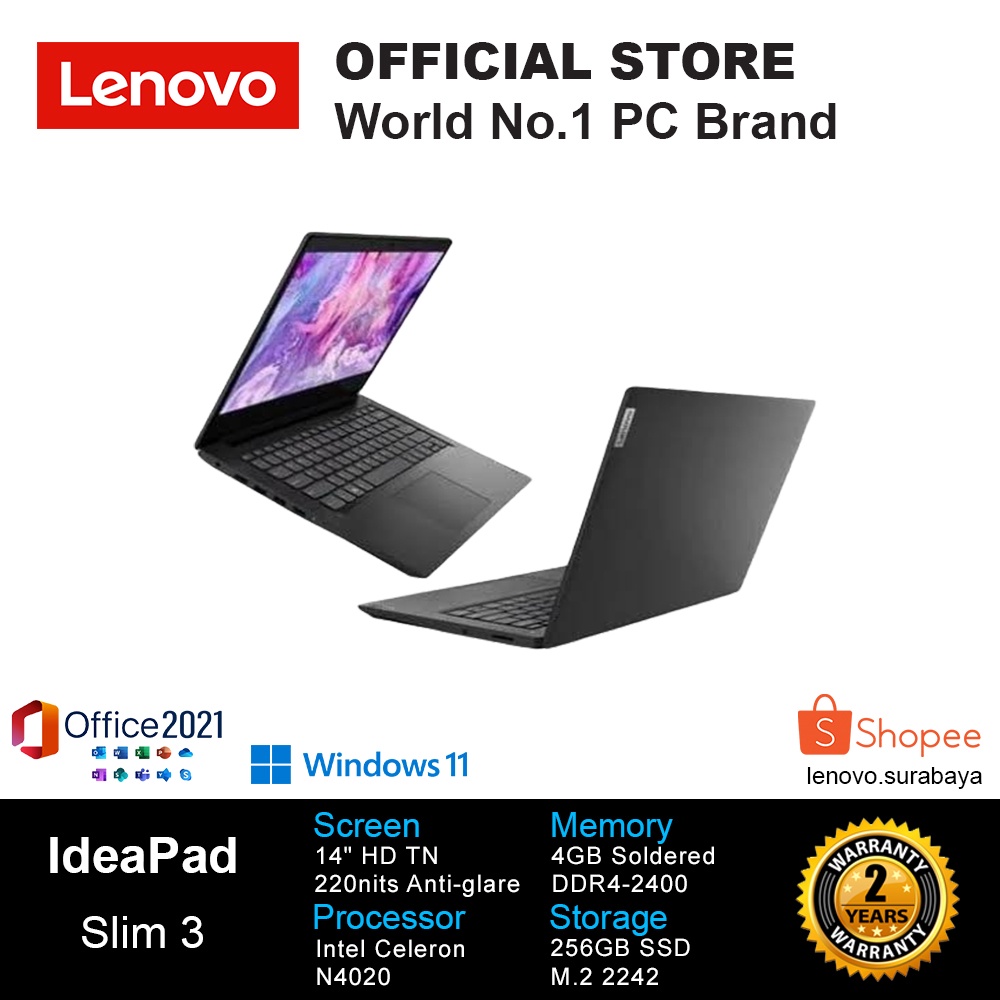 LENOVO IP 3-14IGL05 7CID BLACK N4020