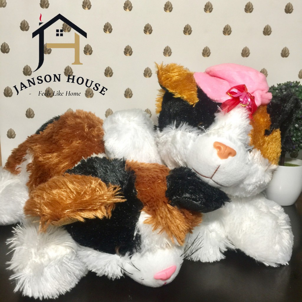 Boneka Binatang Kucing Lucu Ukuran Besar Berkualitas