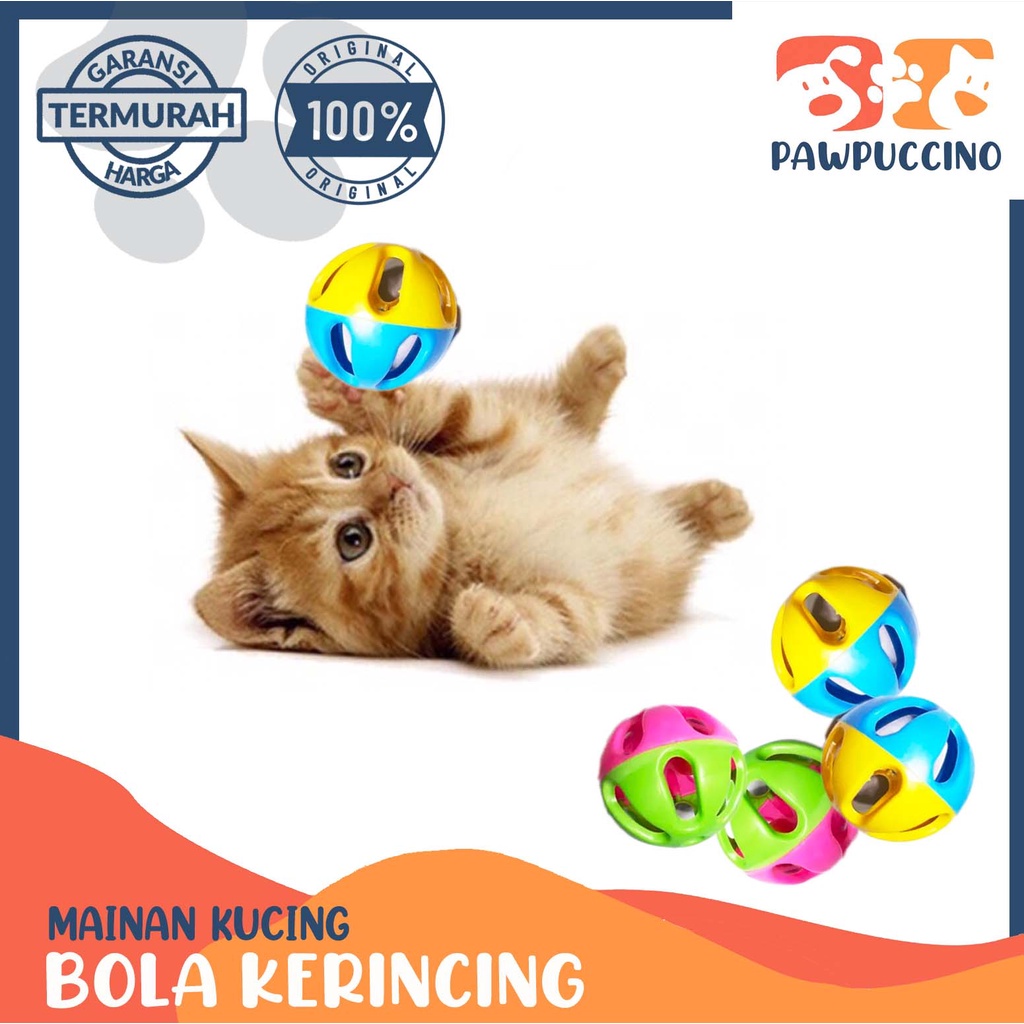 Mainan Kucing Anjing Bola Kerincing Kerincingan