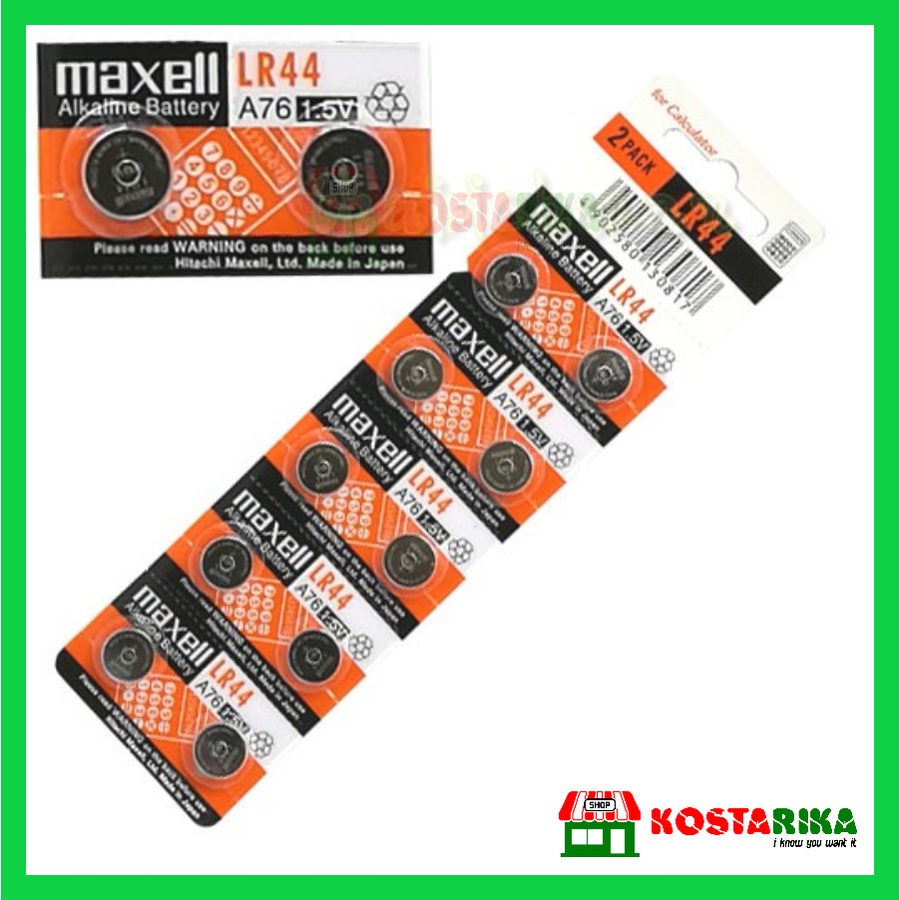 Batre Baterai Maxell LR44 Original HARGA SATUAN