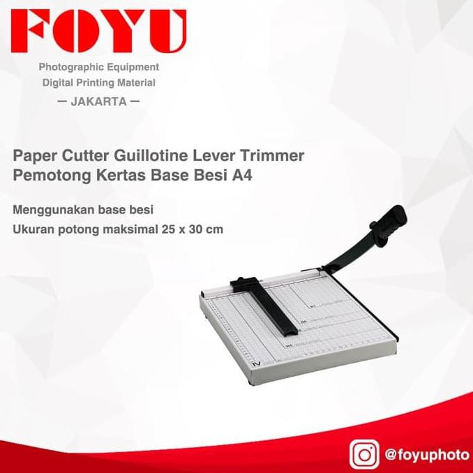 

✨BISA COD✨ Paper Cutter Guillotine Lever Trimmer Pemotong Kertas Base Besi A4
