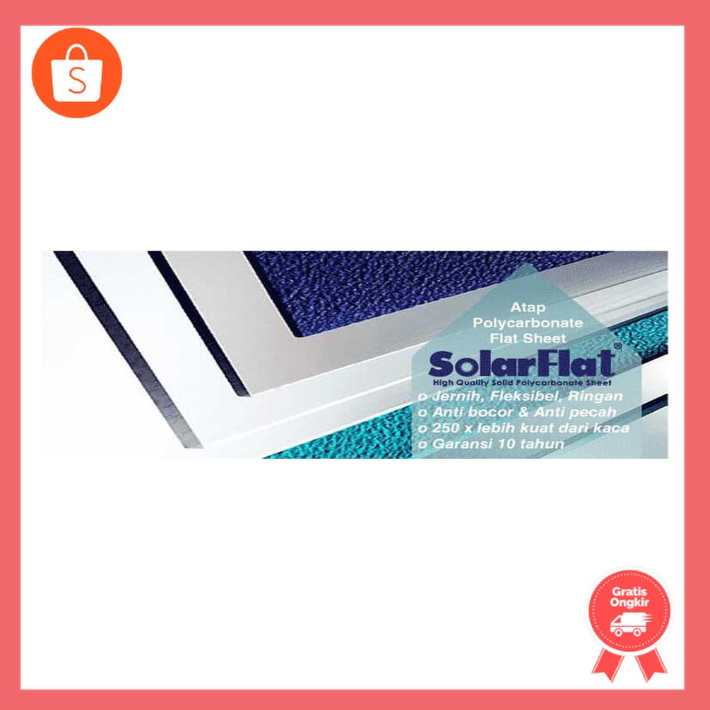 Atap Polycarbonate Solid SOLARFLAT 1.2mm