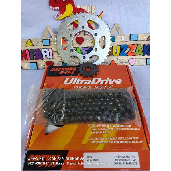 GEAR SET DAYTONA RACING ULTRA DRIVE KAWASAKI NINJA 150 R