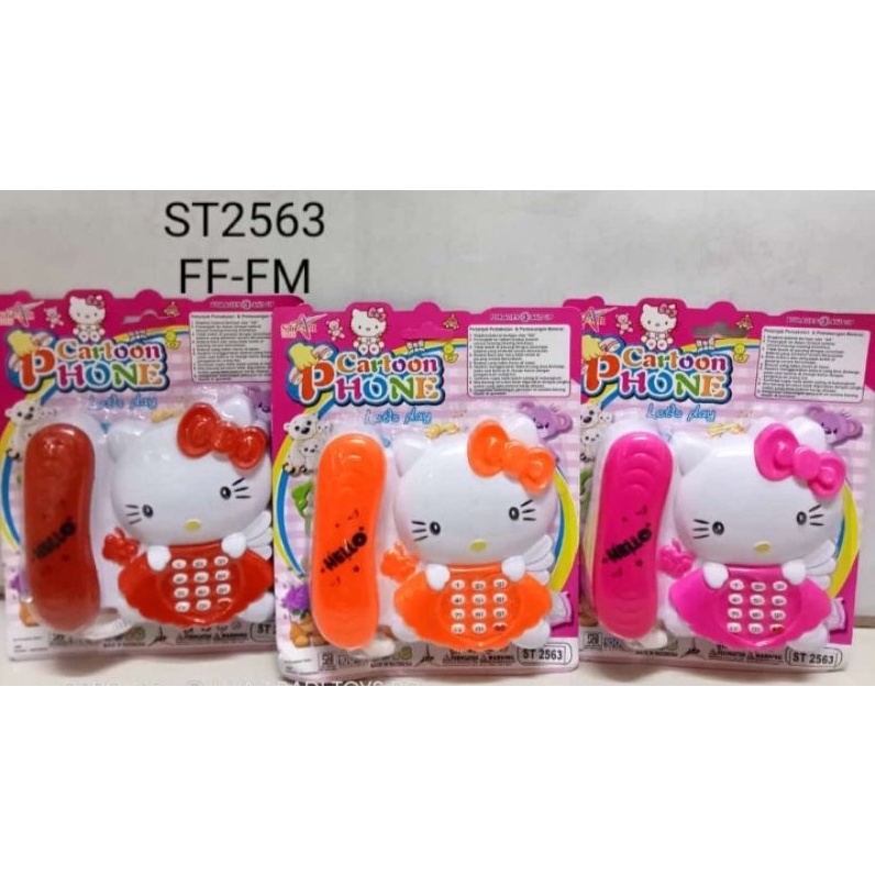 2563 - (Free Baterai) Mainan Telepon Rumah Telpon Gagang pakai Kabel ST2563