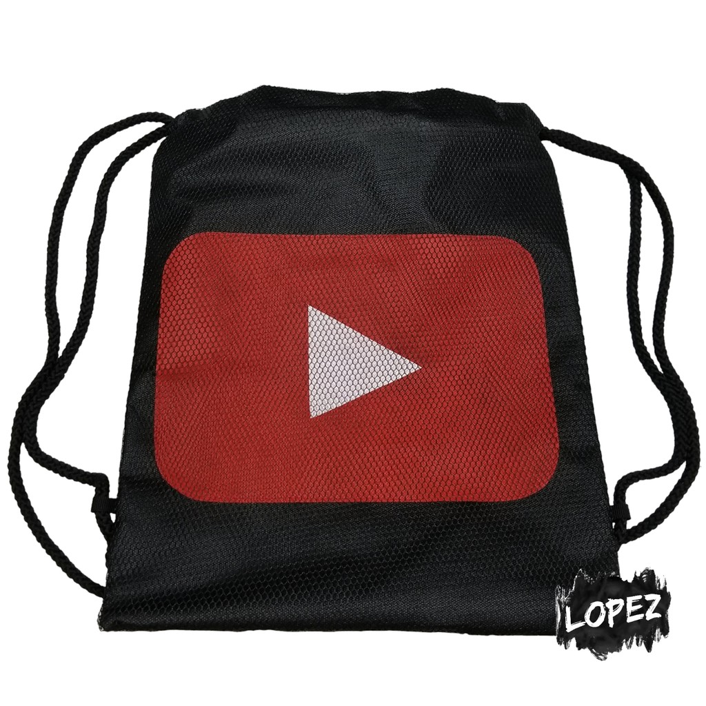 Tas Jaring Youtube / Tas Serut Youtuber / String Bag Youtube Music Video Musik Lopez