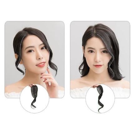 PC-04 Poni clip one side bang curly hair clip rambut palsu extension