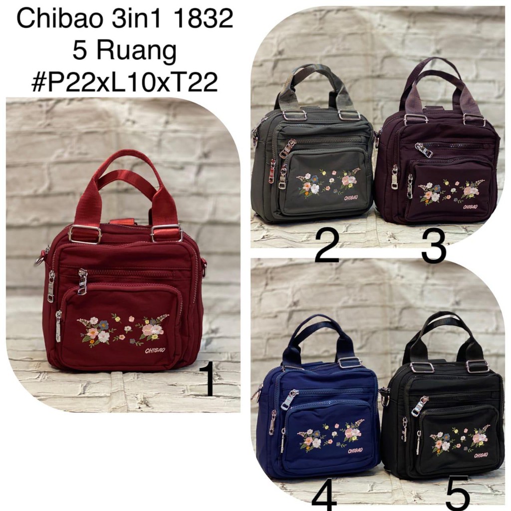 TAS 3 FUNGSI IMPORT CHIBAO - TAS SELEMPANG - HAND BAG - TAS RANSEL