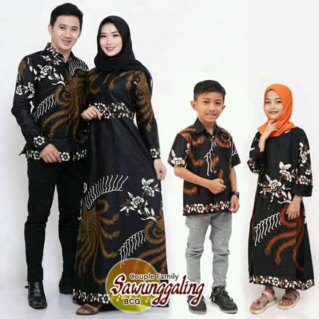 Couple Keluarga Ayah Ibu dan Anak-Couple Batik Ori Ndoro Jowi MOTIF AHY