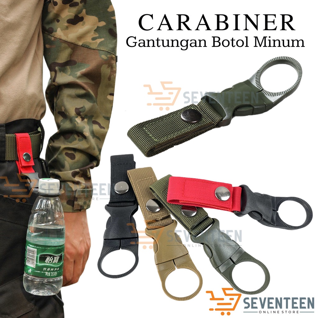 PENGAIT GANTUNGAN BOTOL AIR MINUM BACKPACK HANGER SERBAGUNA BUCKLE HOOK CARABINER BELT MURAH