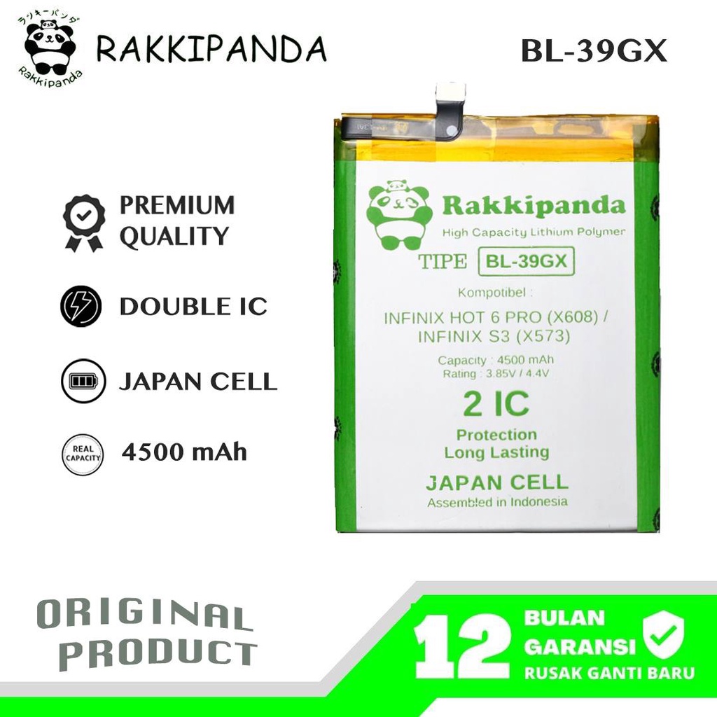 R/K- RakkiPanda - BL-39GX BL39GX Hot S3 X573 / Hot 6 Pro X608 Batre Batrai Baterai