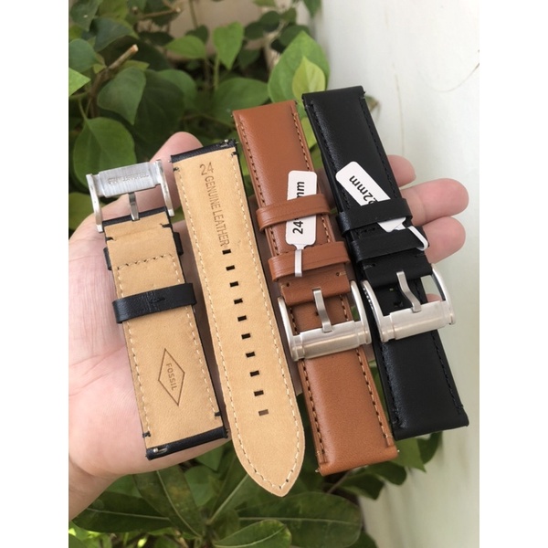 Strap kulit Fossil Original Asli kulit Ukuran 20mm 22mm 24mm