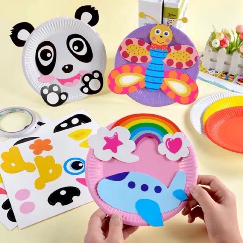 Diy plate paper craft - parakarya anak - mainan edukasi anak