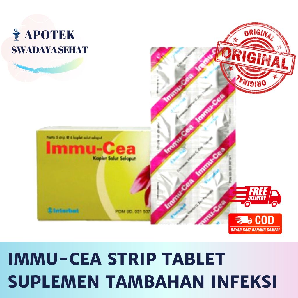 IMMU-CEA Strip Tablet - Terapi Suplemen Tambahan Infeksi Immucea Immu Cea