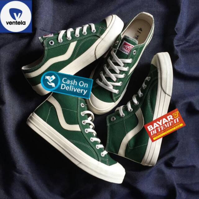  SEPATU  VANTELA PUBLIC GREEN VENTELAPUBLIC DARKGREEN 