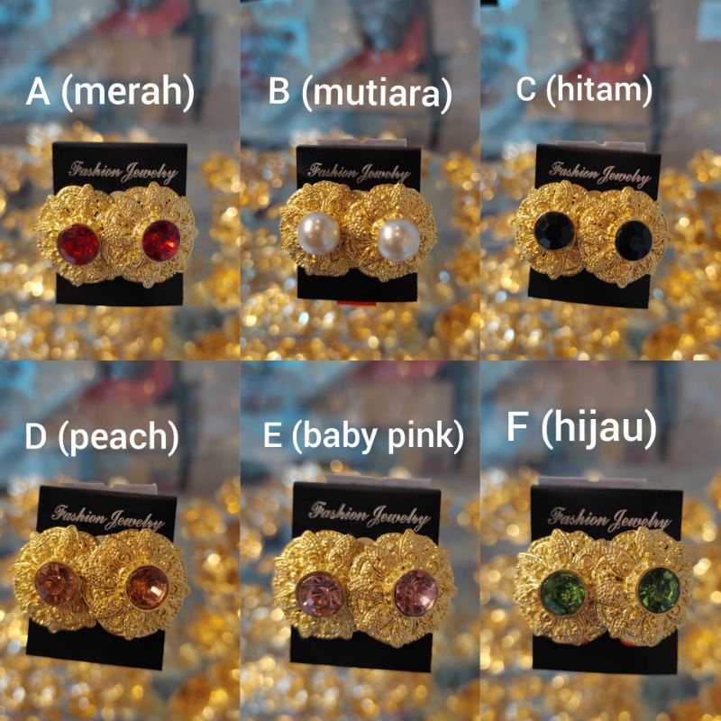 ANTING BULAT PERMATA ASLI / anting bali / aksesoris bali