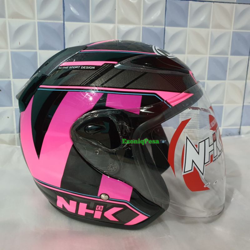 HELM NHK R6 Motif WAVE BLACK PINK