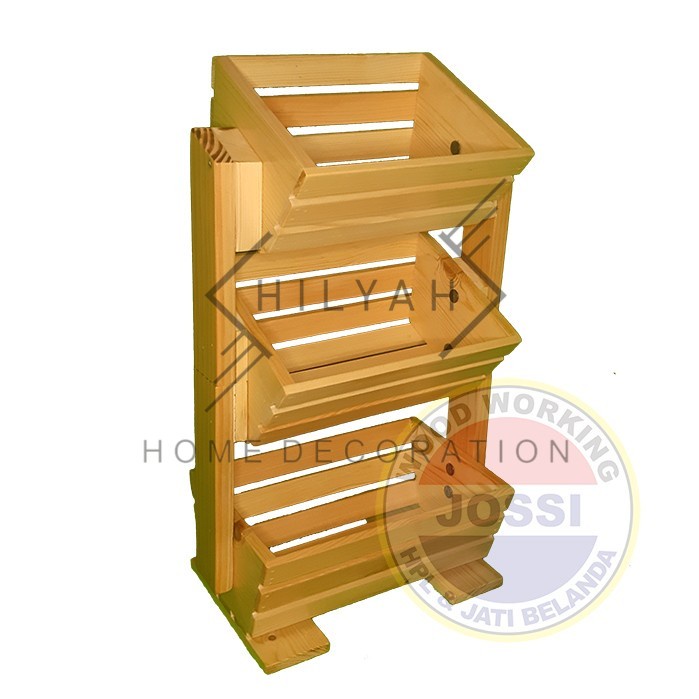 Rak Bumbu Dapur / Rak Bawang / Buah / Rak Serbaguna Kayu Jati Belanda