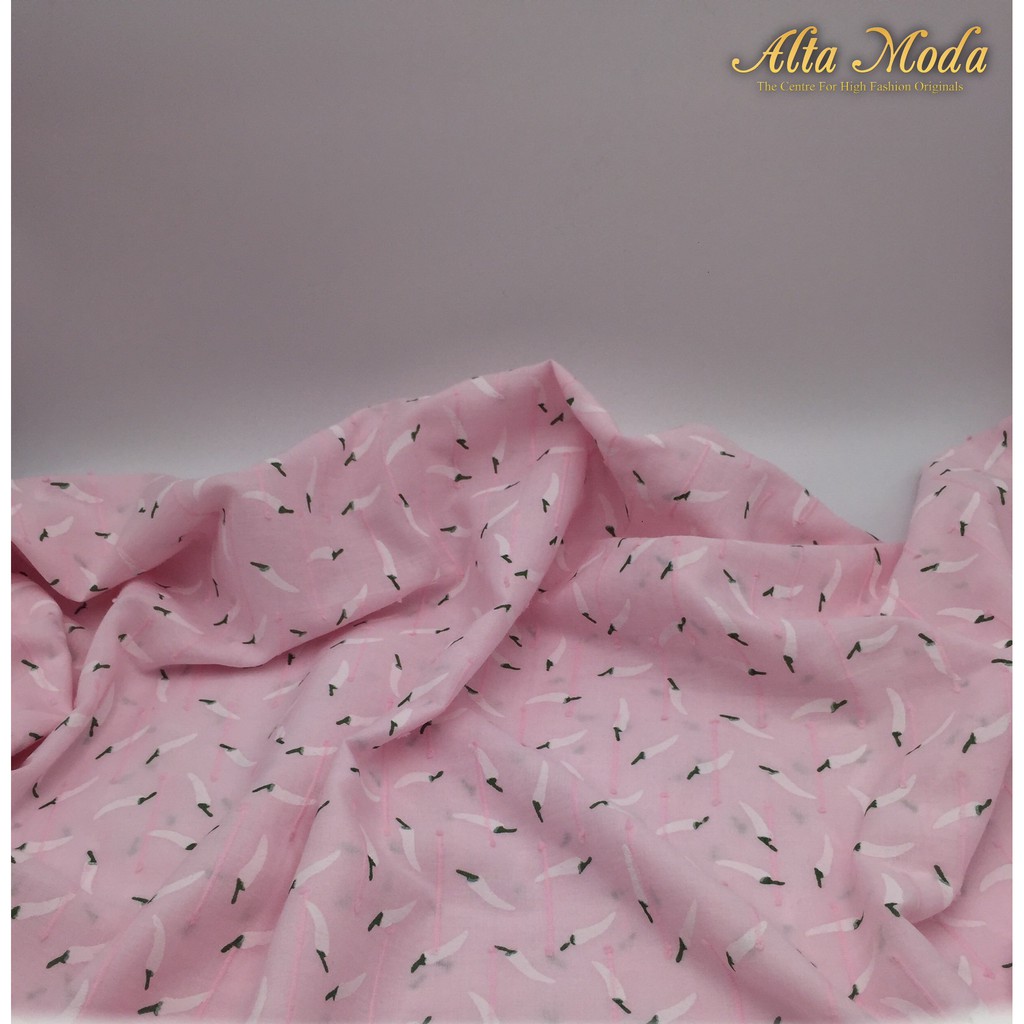 

Alta Moda Katun Motif Fancy Slub Chili - Light Pink Kain Premium (1M)