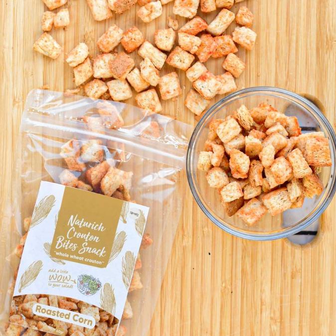 

Simply Premium Crouton Bites Snack Roasted Corn 60 Gr