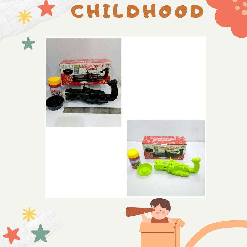 Mainan Anak Bubble Machine Gun /Pistol Bubble Machine Electric