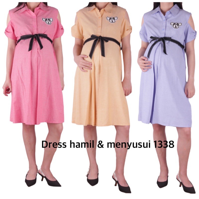 Baju wanita hamil dress 1338 katun