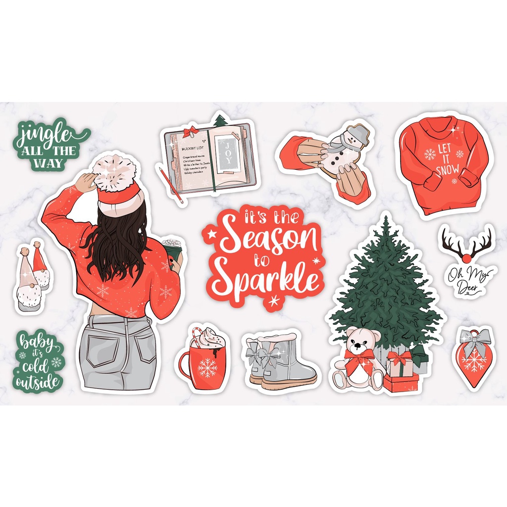 STIKER TUMBLR AESTHETIC SET / Stiker Pack Aesthetic /Stiker Hp Laptop/ Sticker Tumblr-Sparkle