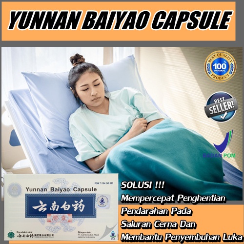 PROMO obat herbal cina yunnan baiyao capsule obat luka luar dalam untuk jatuh memar ampuh original B