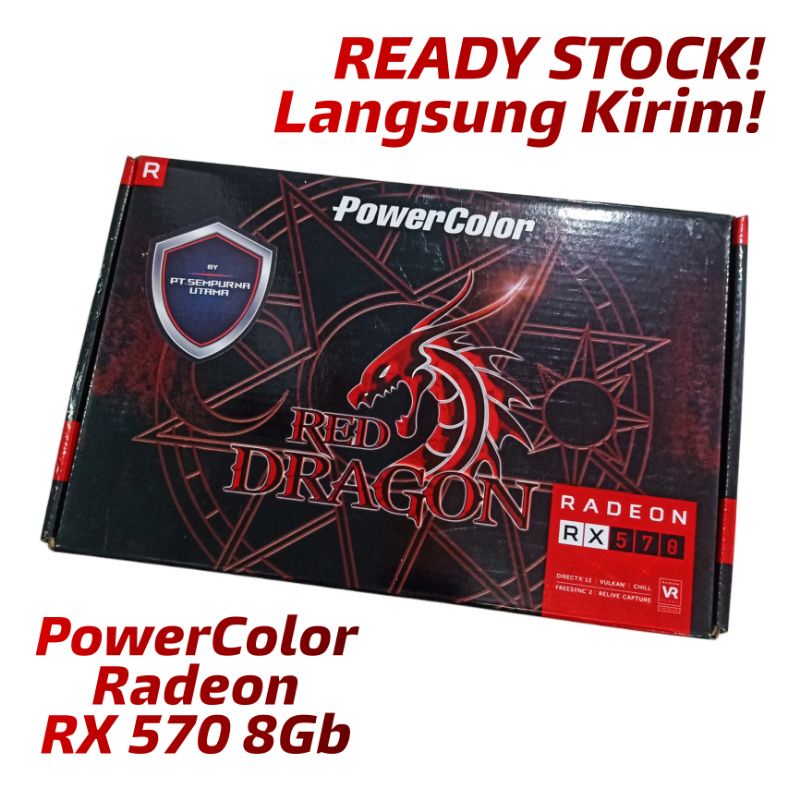 VGA Graphic Card Power Color Radeon RX 570 8 GB OC