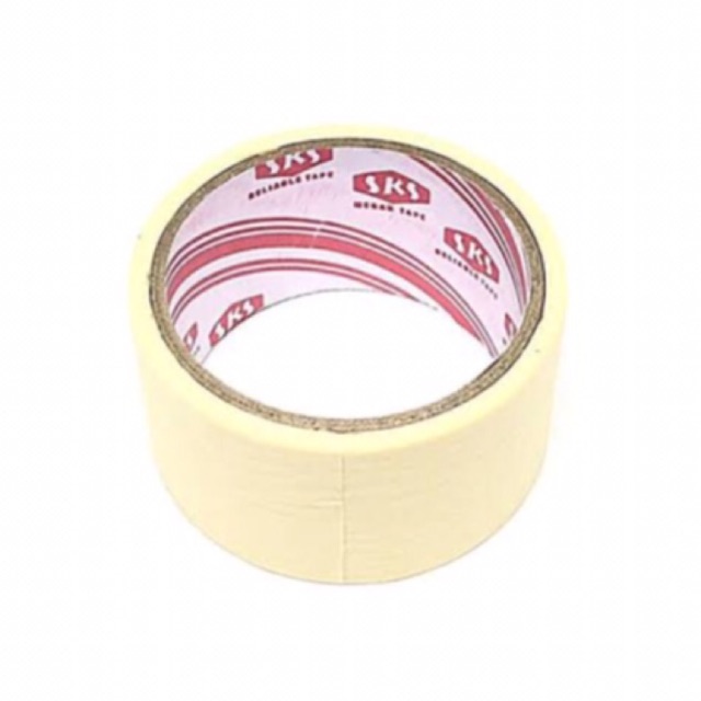 

LAKBAN KERTAS / MASKING TAPE SKS 2 INCHI / 48 MM LAKBAN CAT BERKUALITAS BAGUS