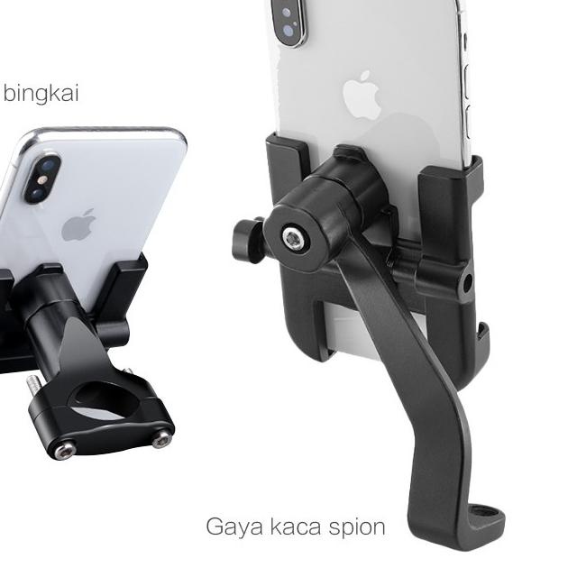 ♚ Holder hp motor full besi stang/Phone holder hp motor spion /tempat hp di motor/dudukan hp di moto
