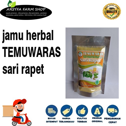 

jamu herbal sari rapet alami tanpa pengawet dan pemanis kimia