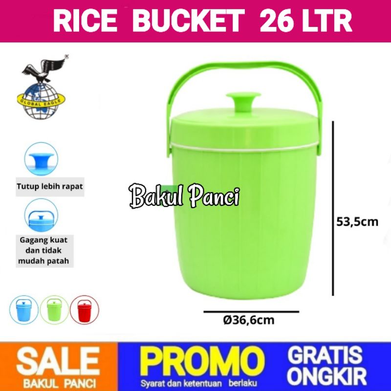 TERMOS NASI 26 LITER / TERMOS ES / RICE BUCKET - GLOBAL EAGLE - ROYAL 26 L