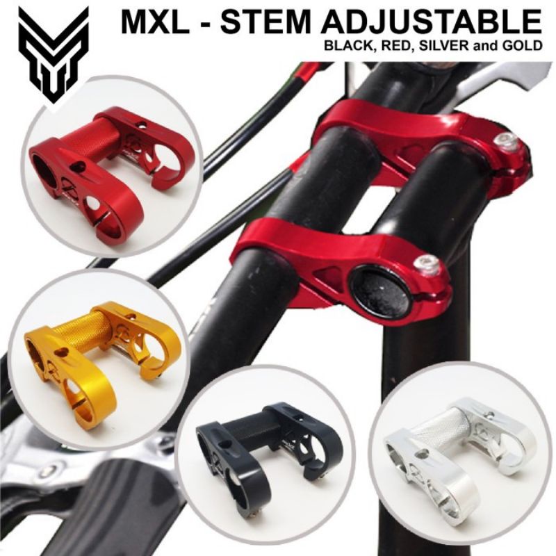 DOUBLE STEM ADJUSTABLE STEM RISER MXL FOLDING BIKE SEPEDA LIPAT