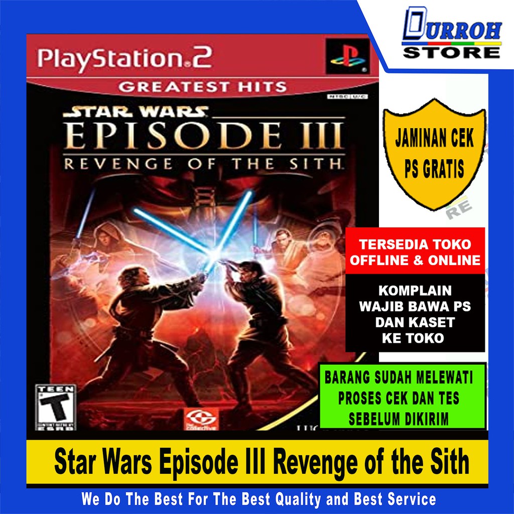 KASET DVD PS 2 / PLAYSTATION 2 Star Wars Episode III Revenge of the Sith