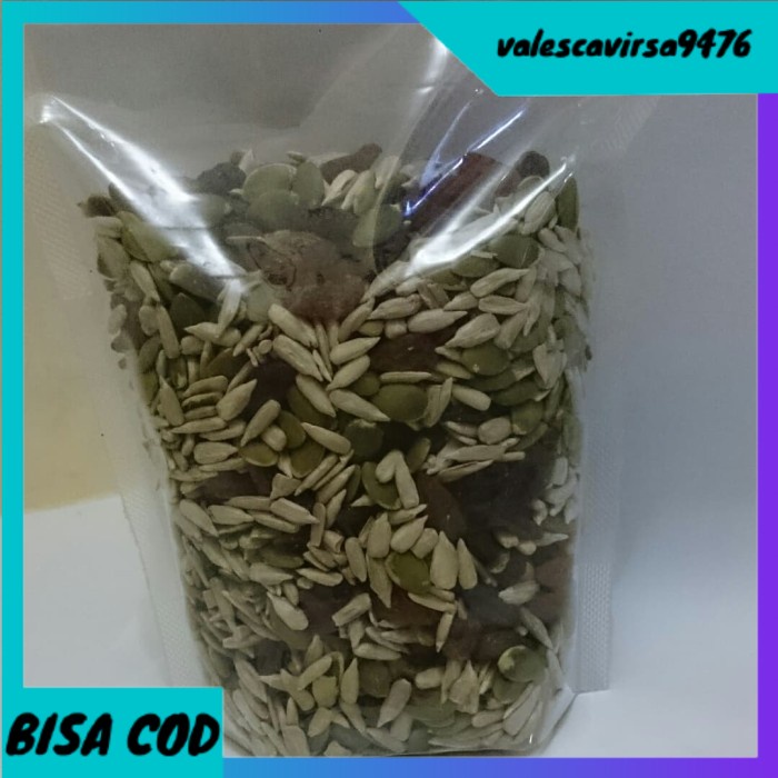 

⭐BISA COD⭐ Mix Pumpkin Seeds, Sunflower Seeds, Kismis/Raisin - 500 Gram